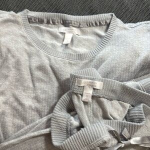 Small LC Lauren Conrad pajama set grey ultra soft and cozy.